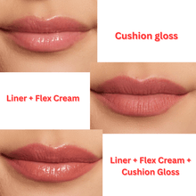 Load image into Gallery viewer, Dual-ended duo: Velvet Flex Cream (matte) + Cushion Gloss (shine)

