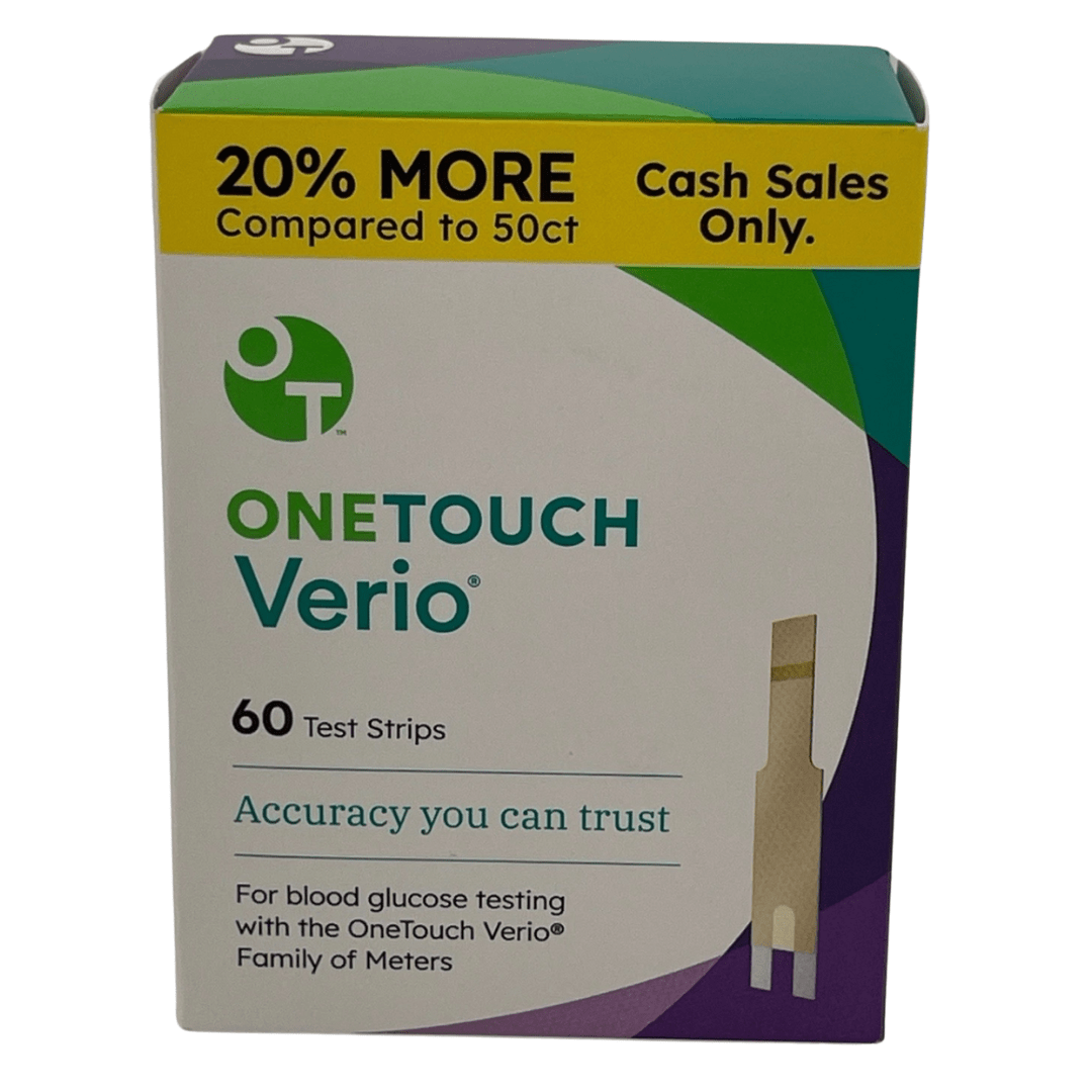 One Touch Verio Test Strips - 60 Ct