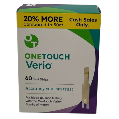 One Touch Verio Test Strips - 60 Ct
