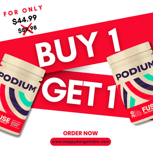 Podium Pre Workout Blue Raspberry Slushie Powder 30 Serv. | BOGO Deals - Happy Bargain Bin