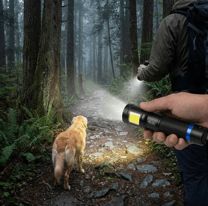 Police Security Dual Beam – 300 Lumens Flashlight - Happy Bargain Bin