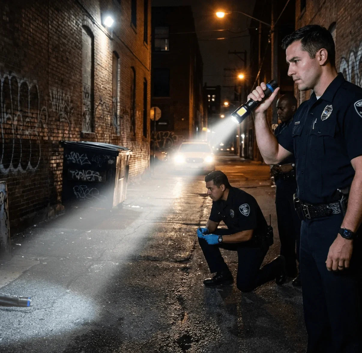 Police Security Dual Beam – 300 Lumens Flashlight - Happy Bargain Bin