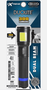 Police Security Flashlight Dual Beam Multi - Purpose 300 Lumen - Happy Bargain Bin