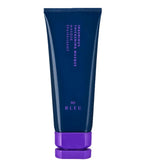 Blue and purple tube of hair thickening mask with product name on packaging