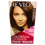 Revlon Colorsilk Luminista hair color box, dark golden brown shade, for dark hair