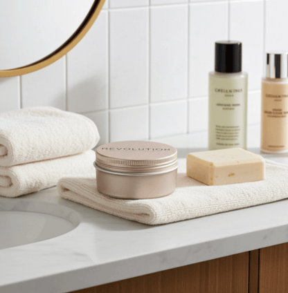 Revolution Balm Glow Make up - (Natural Nude) Balm for Cheeks, Eyes & Lips - Happy Bargain Bin