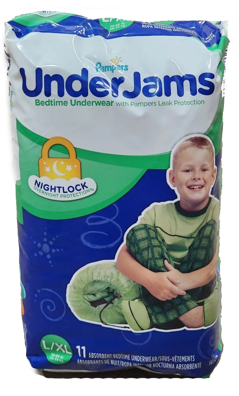 Pampers UnderJams Bedtime Underwear, Boys Size L/XL, 11 count