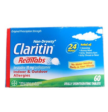 Load image into Gallery viewer, Claritin RediTabs 24 Hour Non-Drowsy Allergy Relief-10mg-60 Tablets
