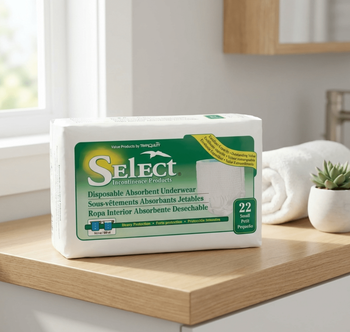 Soft, breathable material gentle on skin