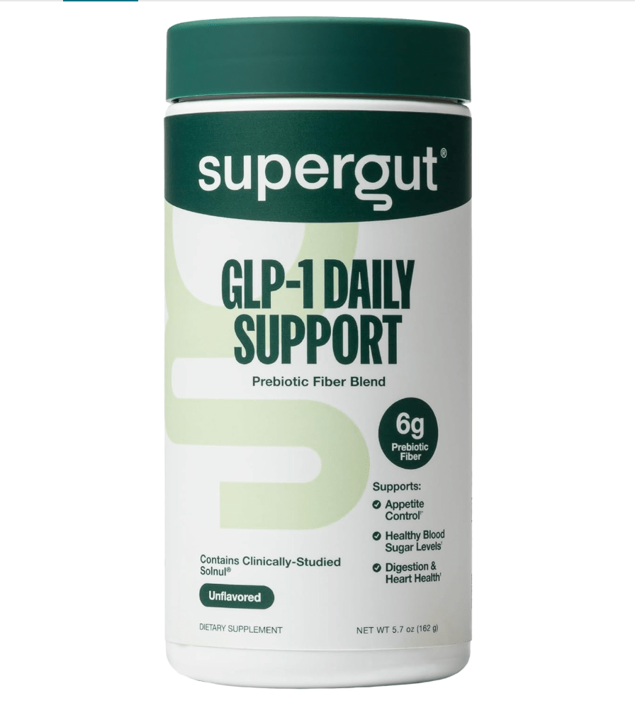 Supergut GLP-1 Daily Support Prebiotic Fiber Powder - Unflavored - 20 Servings