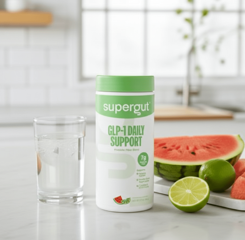 Supergut GLP - 1 Daily Support Prebiotic Fiber Powder - Watermelon Lime - Happy Bargain Bin