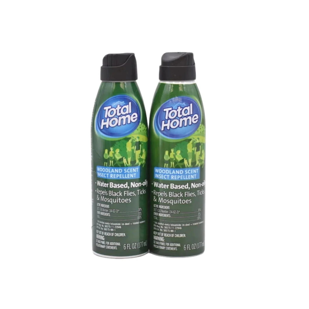Total Home Water Based Woodland Scent | Insect Bug Repellent Spray , 6 fl oz 2 PACK - Happy Bargain Bin