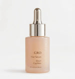 30ml GRO hair serum bottle with dropper for thinning hair on white background