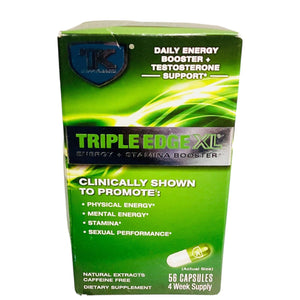 TK Supplements Triple Edge XL Energy + Stamina Booster 56 Ct Capsules