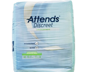 Attends Discreet Underpads 23" by 36" Soft Breathable Odor Shield 15 Count Soft