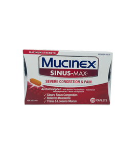 Mucinex Sinus Max Severe Congestion & Pain, 20 Caplets