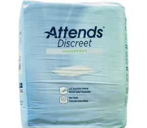 Attends Discreet Underpads For Adults – Soft, Breathable with Odor Shield, 30” x 36” - Happy Bargain Bin